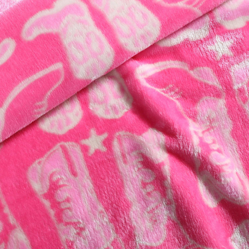 Jeté en molleton ultra doux Wrangler, Bottes Knockin - rose