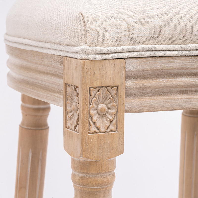 46.46" Bar Stool, Beige