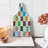 Ambesonne Colourful Tempered Glass Cutting Board Patchwork Retro Style Multicolor