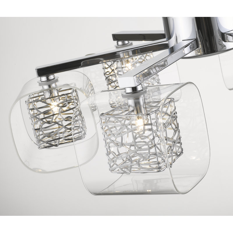 Kidsgrove 6 - Light Chandelier, Chrome