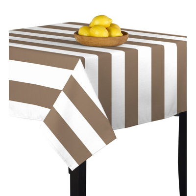 Arrol Khaki Cabana Stripe Tablecloth
