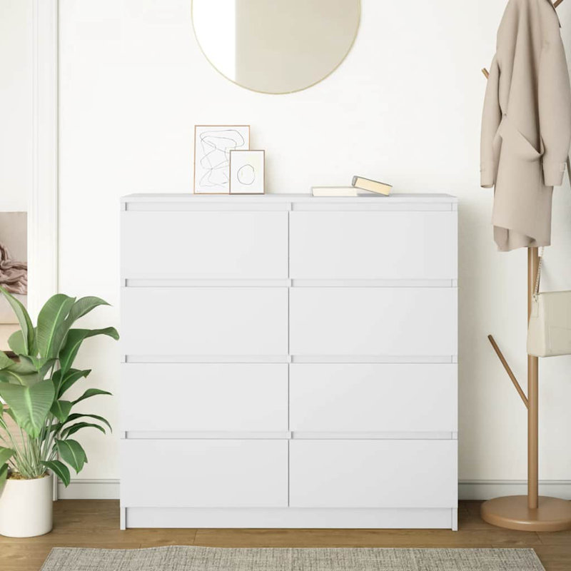 Sideboard 100X35x99 Cm Engineered Wood, White