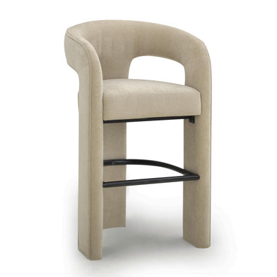 Malone Taupe Performance Fabric Bar Stool