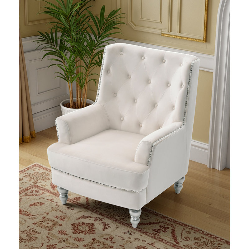 Chaise noire Pamplona, Tissu ivoire