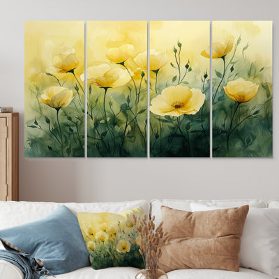 «Dahlia Flower Summer Horizons III» - art mural - ensemble de décorations d'art Wal