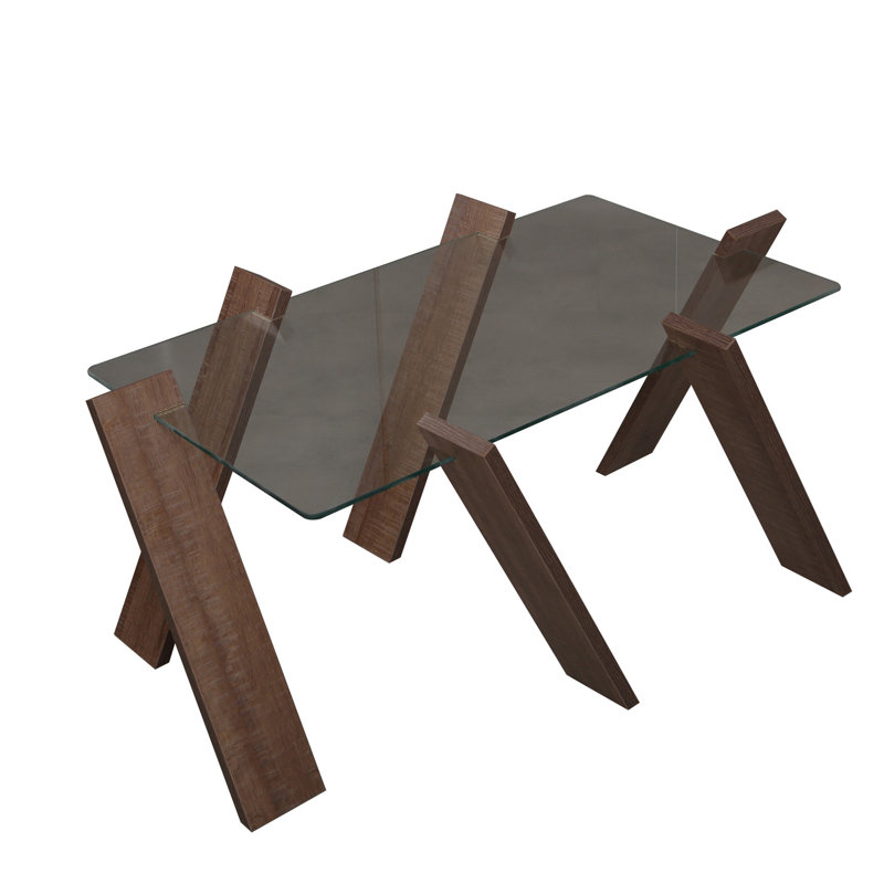 Thelonious Abstract Coffee Table, Light Brown