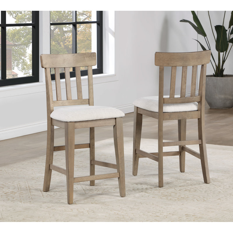 Osbourne Upholstered Wood Counter Height Stool