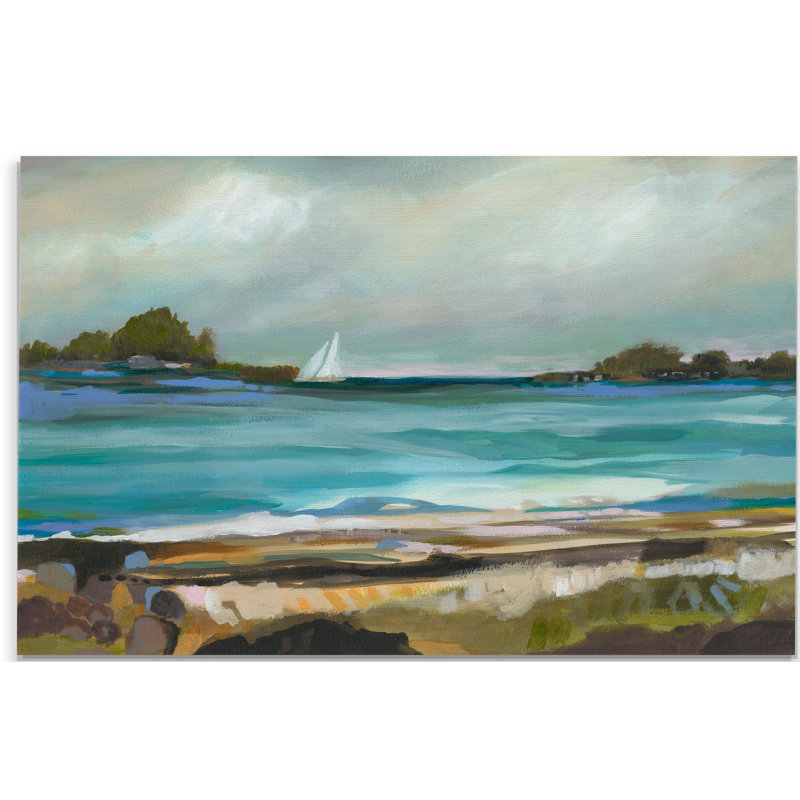 " Seaside View I ", 32" H x 48" W x 1.5" D, Wrapped Canvas