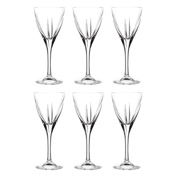 RCR Trix Crystal Liqueur Cordial Glass set of 6