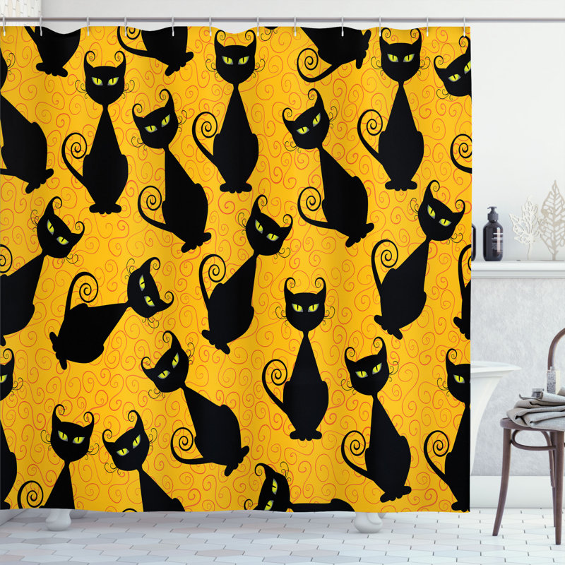 Shower Curtain with Hooks Included, 75" H x 69" W
