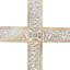 Décoration murale en bois de manguier sculpté croix biblique brun