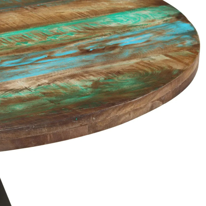 Bowenfels Round Solid Wood Dining Table, Brown/Green