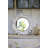  Oyster Shell Mirror, Large Round Oyster 24" Diameter, Handmade Glass & Oyster Shell, White Gloss Finish-1900353772