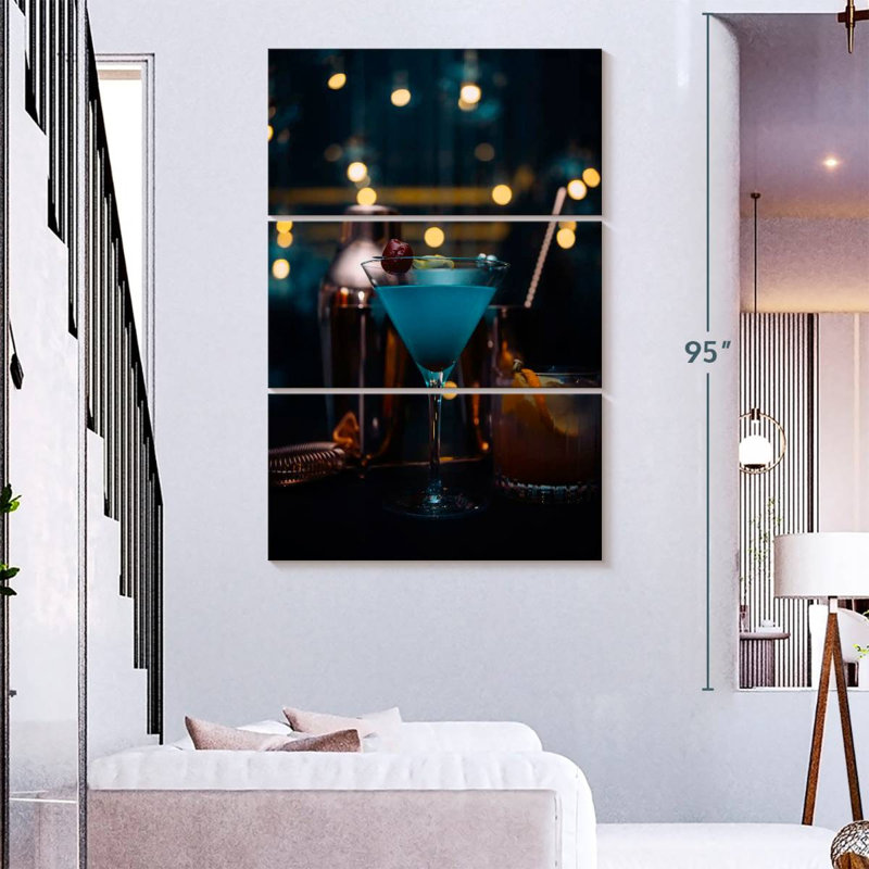Yarlin Blue Cocktail, 74" H x 48" W