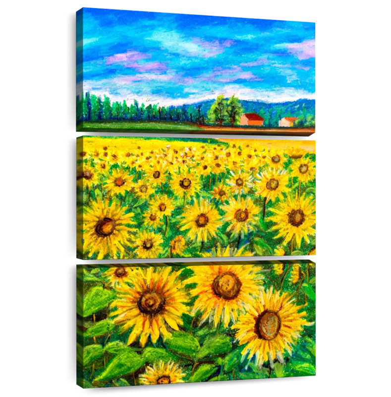Champ de tournesols Alvord Country, H 50 po x l 32 po