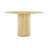 Fluted Natural Wood Round Dining Table