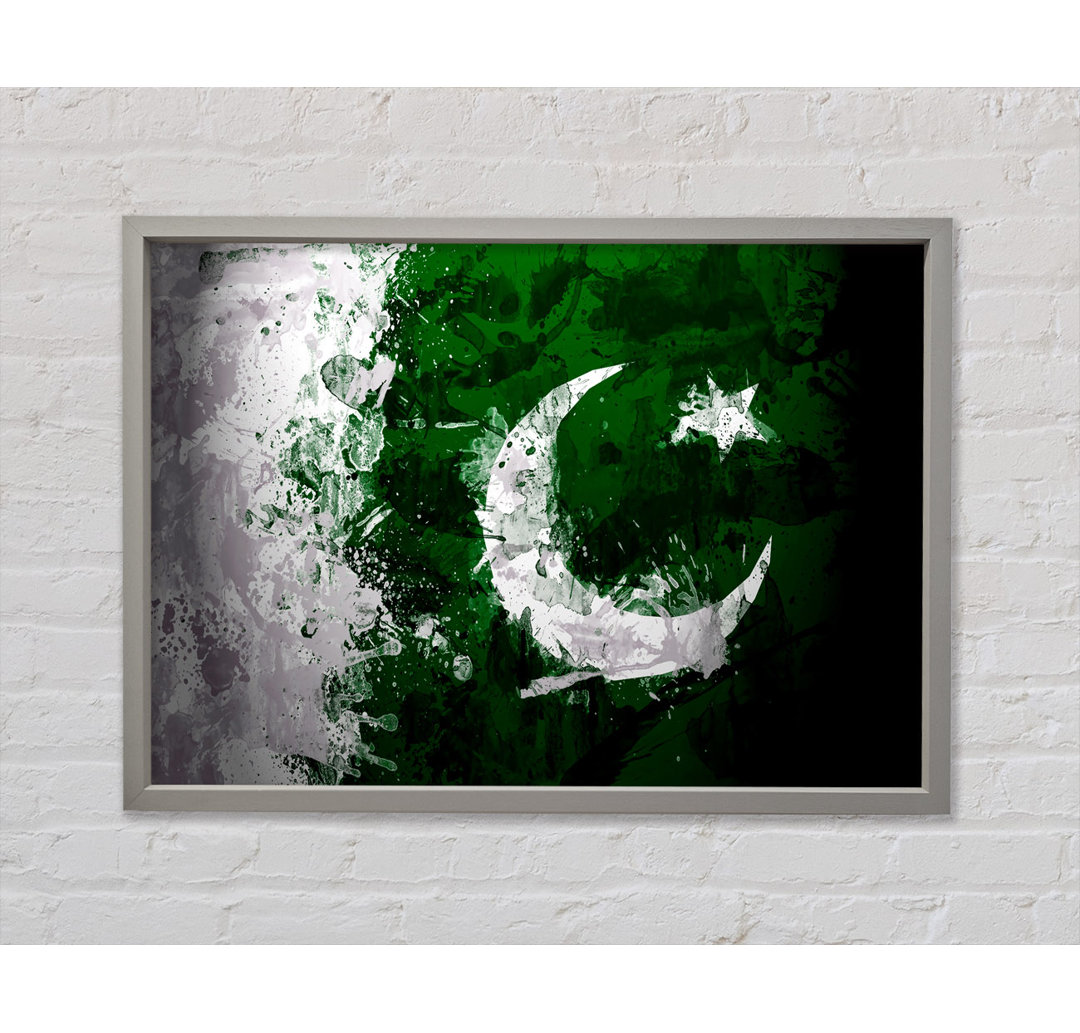 Pakistan Flagge Grunge - Druck