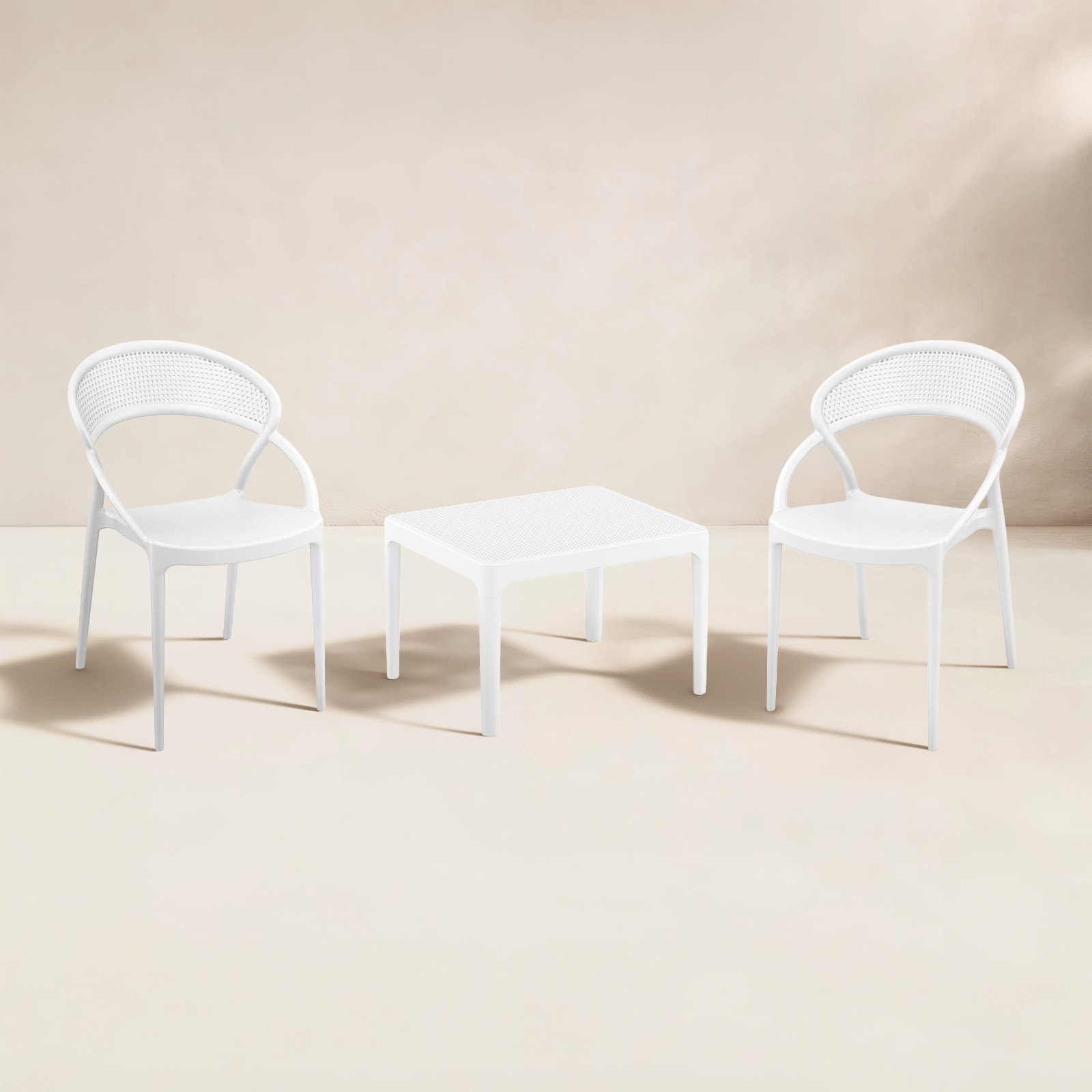 Farrah 2-Person Patio Seating Group, White