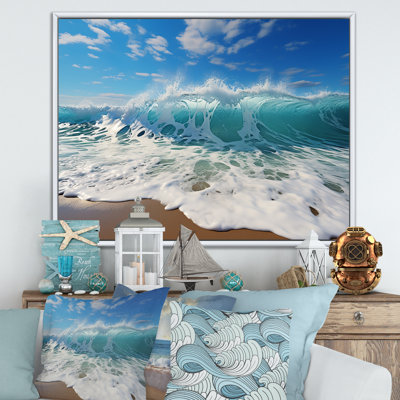 " Turquoise Power Of Ocean Wave "