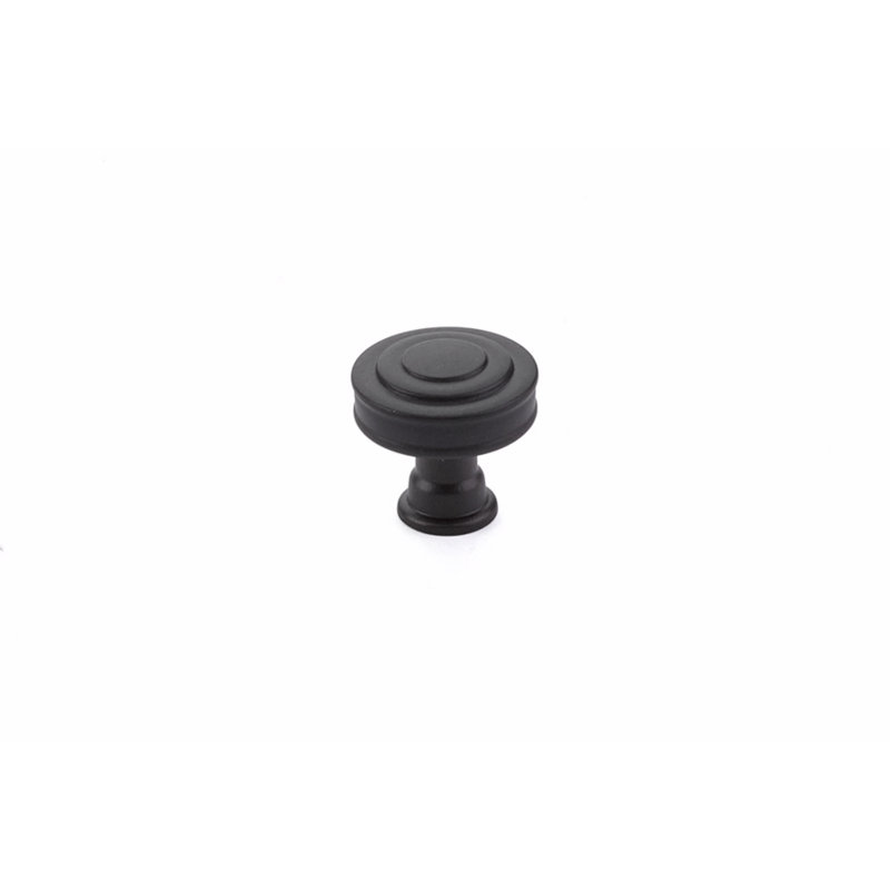 Poignée d'armoire ronde Emtek Glendon, Dos plat, 1.25''