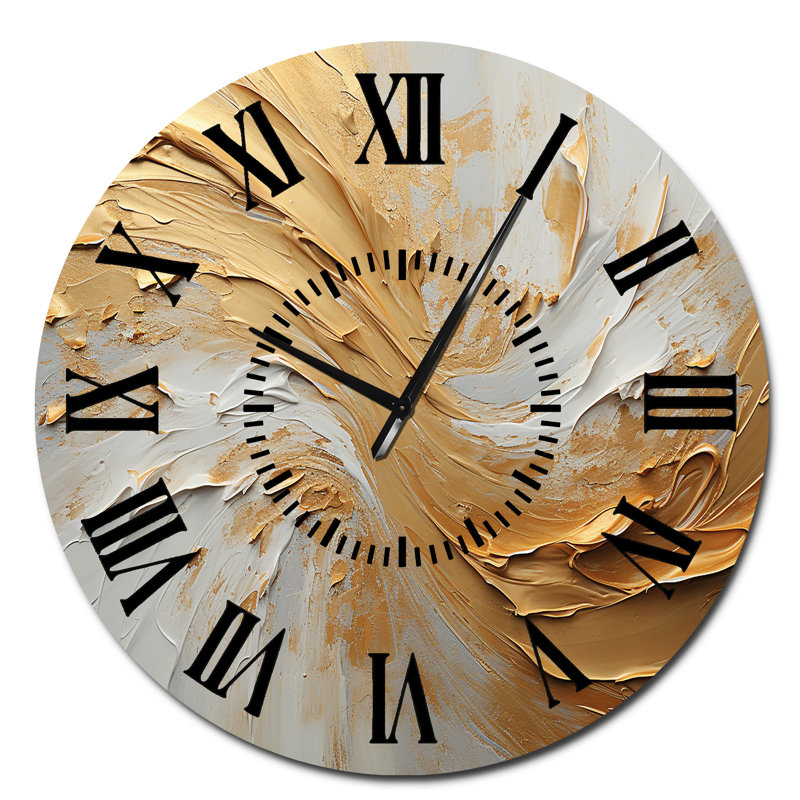 Horloge murale or et beige, Surdimensionné