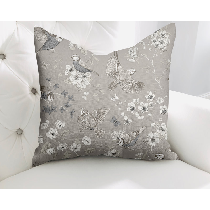  Housse de coussin en coton Cosette, L 15 po x H 15 po, Gris