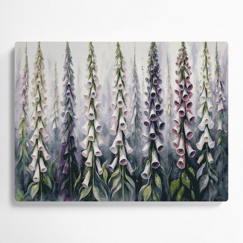 Art mural en métal Botanical Foxglove, H 11 po x l 14 po