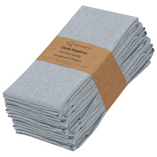 Holzlrgus Cotton Linen Napkins Bulk 17x17 Stonewashed Cloth