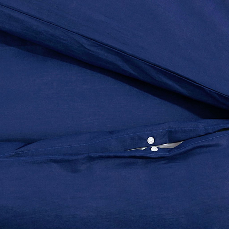 Kyong Double Duvet Cover Set, Navy Blue