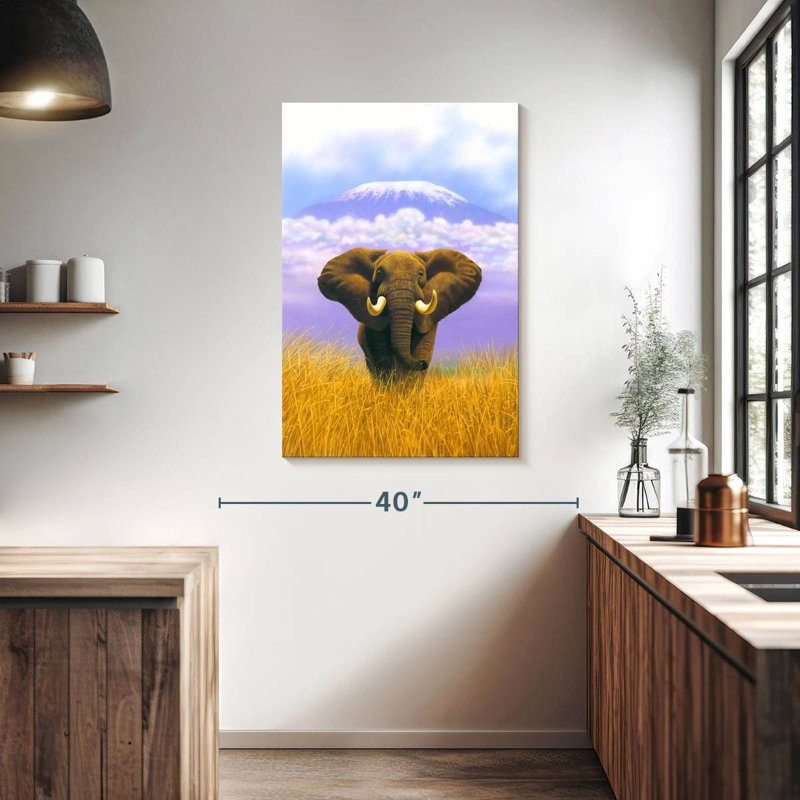 Brampt Elephant At Table Mountain, 39" H x 26" W