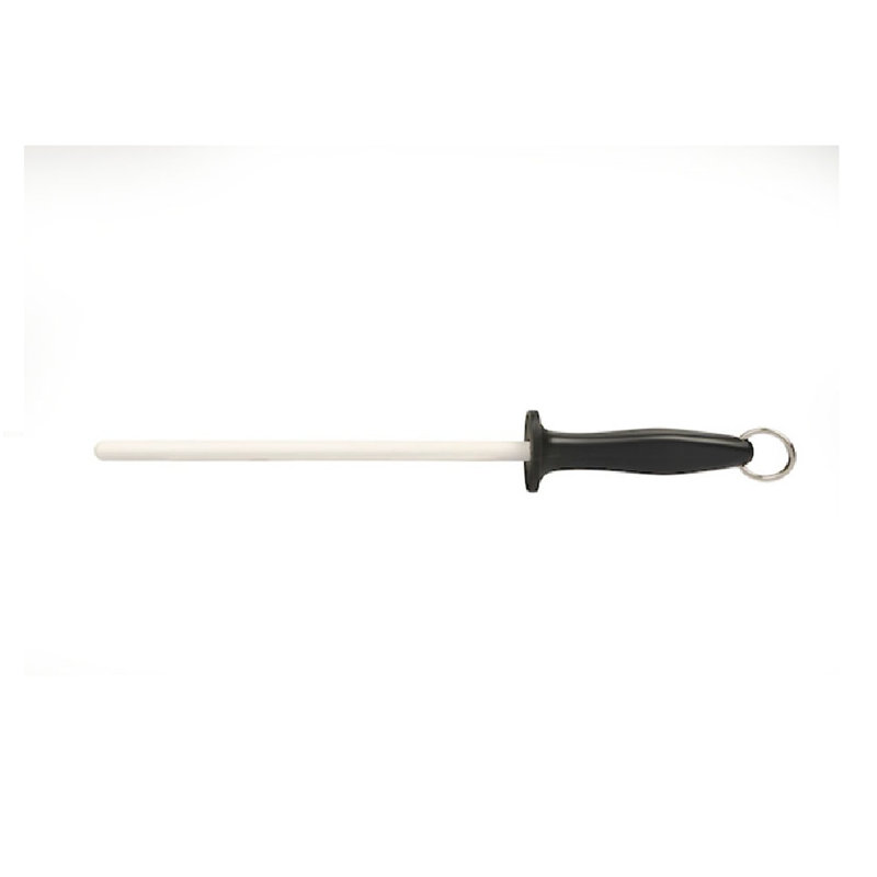 Master Grade Non-Impact Black Ceramic Finish Knife Sharpener Rod, Knife Honing Rod, knife sharpeners for kitchen knives L 11″ D 0.6”