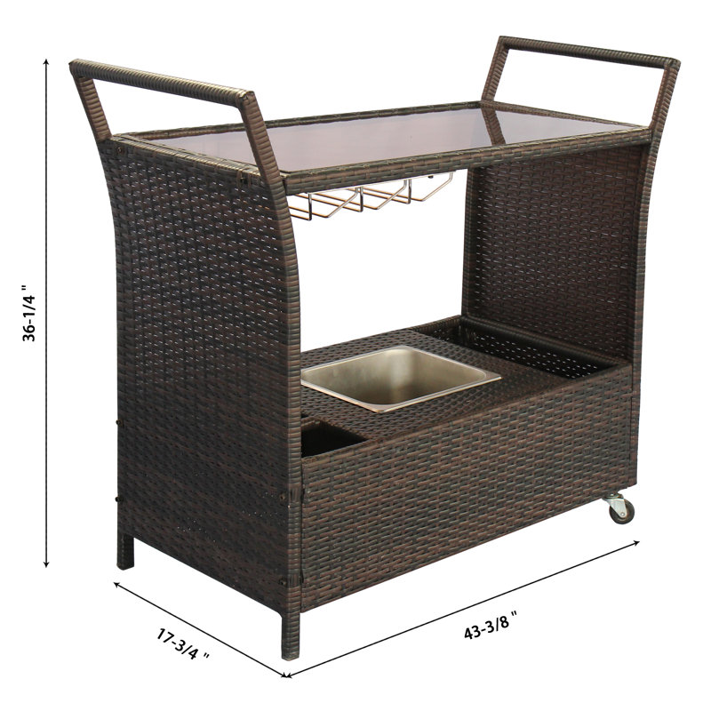 Chariot de service de bar Stewood
