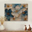 Velours cerisier en fleurs bleu Simplicity II - décoration murale bois de cerisier en fleurs - sur bois de pin naturel-1860508382
