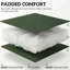 Chaises de jardin pour 2 personnes - Sièges confortables avec rembourrage en coton PP doux, tissu 600d aux déchirures, pliable pour le rangement extérieur
