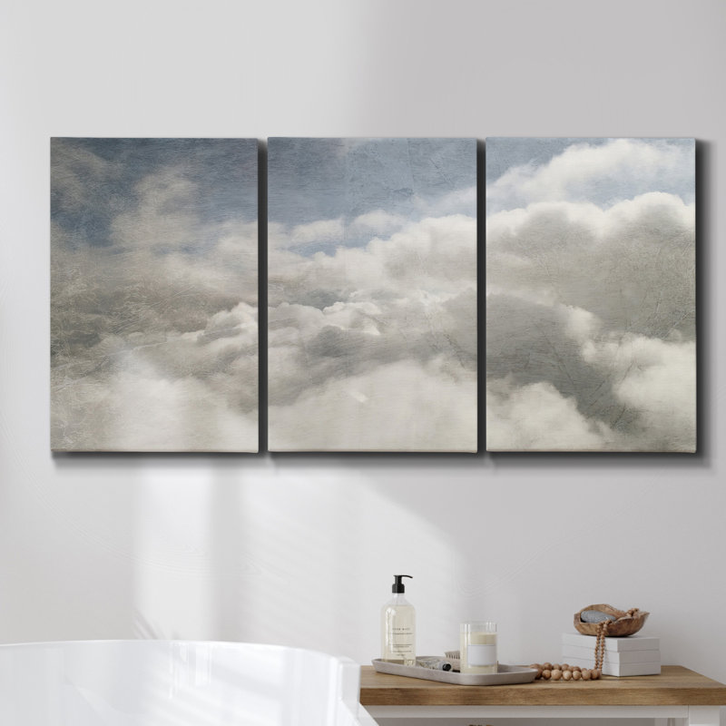 Deserte Highway II - 3 pièces sur toile tendue, H 48 po x l 96 po x P 2 po