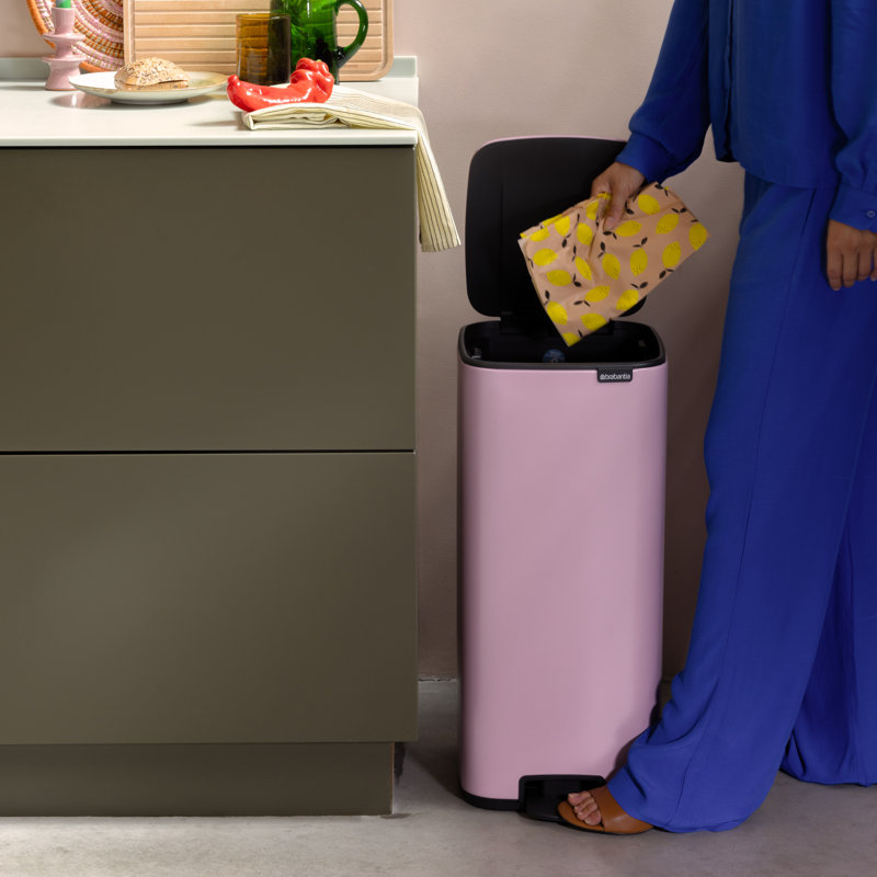 Brabantia 30 Litre Bo Pedal Bin, Lilac Pink