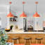 Ensemble de 2 luminaires suspendus dôme moderne Mid-Century 11,8 pouces orange-1593512049-1593512052