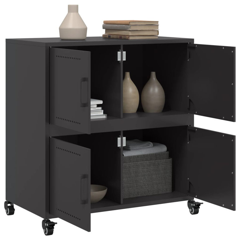 Buffet moyen rectangulaire en acier laminé à froid vidaXL 26,8 po x 15,4 po x 28,3 po