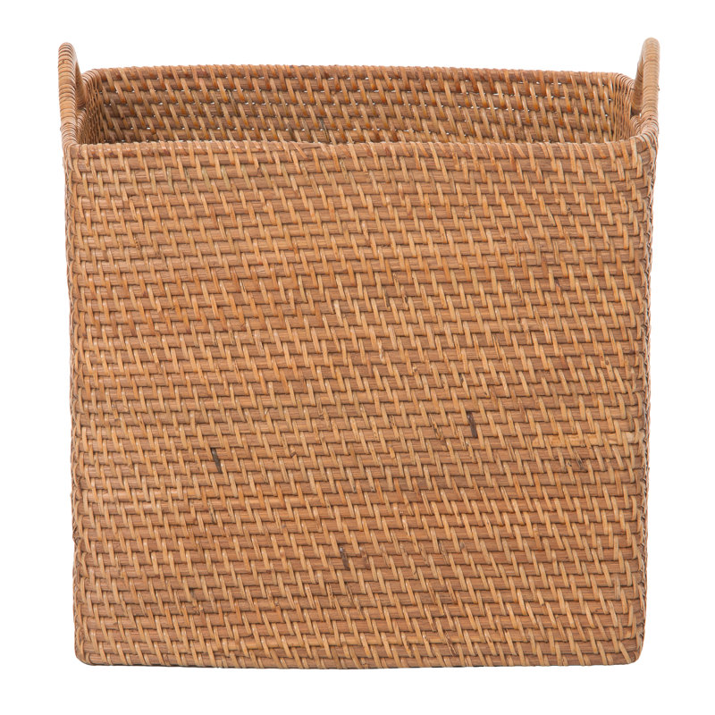 Beachcrest Home™ Simran Rattan Basket, Brown