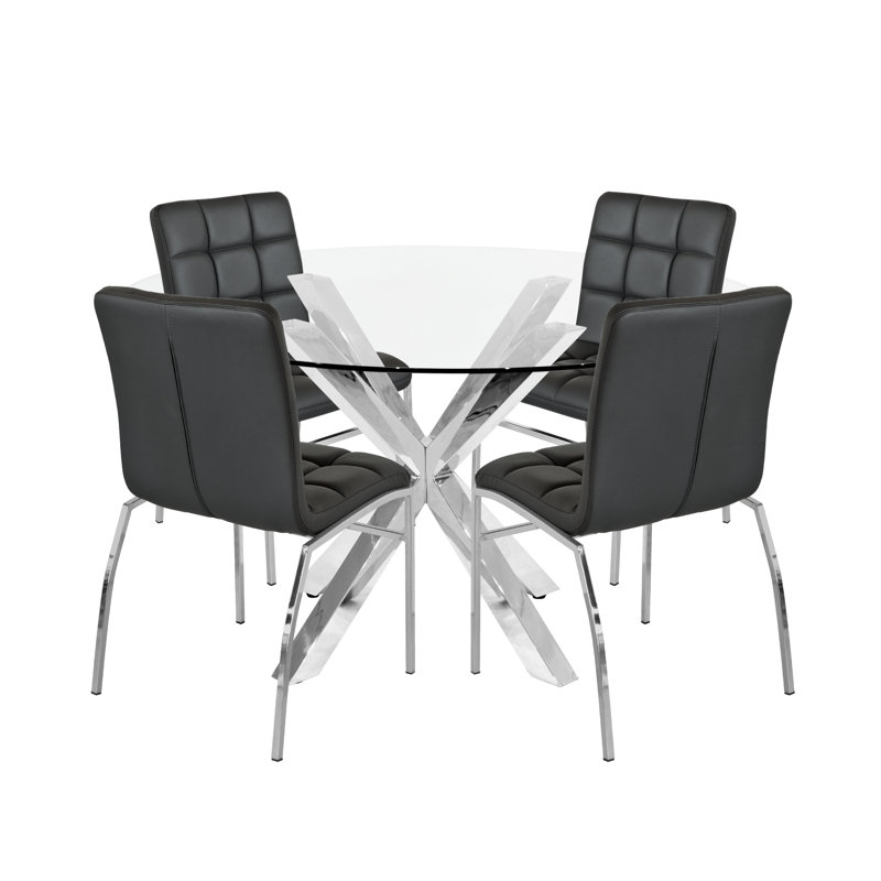 4 - Person Dining Set, Black