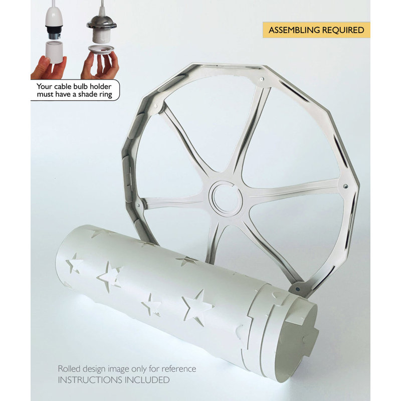 9.8cm H Plastic Drum Lamp Shade ( Spider )