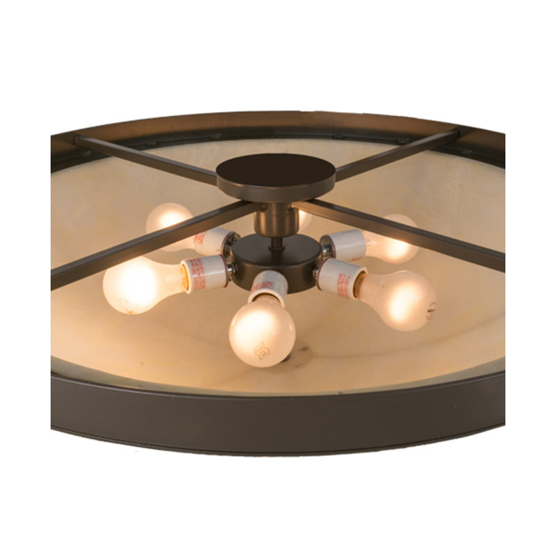 Dominga 6 - Light Flush Mount, Timeless Bronze, 10.5" H x 30" W x 30" D