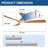 52''  Wood Modern Ceiling Fan Indoor/Outdoor Fan for Patios with Light and Remote Control 6-Speed Mute Reversible Motor Time-419788643