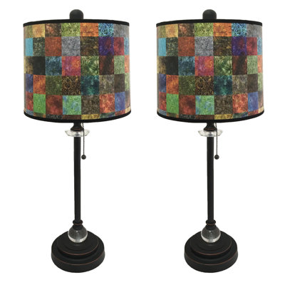 Ensemble de lampes de buffet en cristal 28 po
