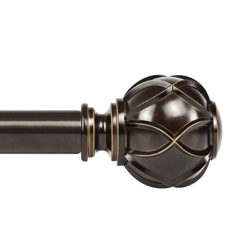 Tringle à rideaux simple ajustable Derra, 36" - 72", Bronze