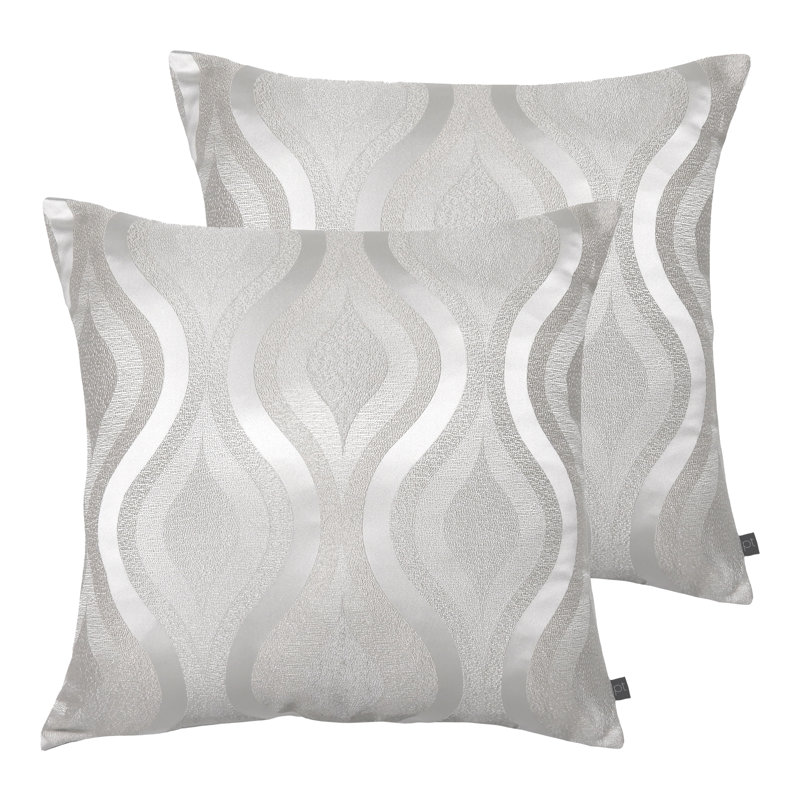 Scotti Geometric Square Cushion, Alabaster