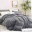 Ensemble de housse de couette rayé moelleux 3 pièces Nayoroom-1055811149-1055691427