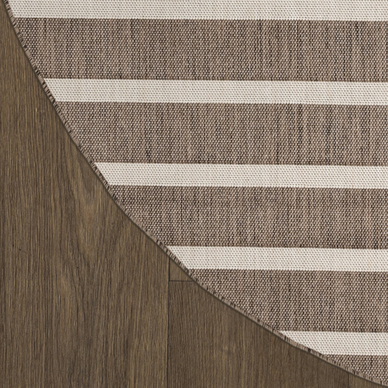  Tapis moderne ivoire naturel rond 4 pi x Positano, Round 4'