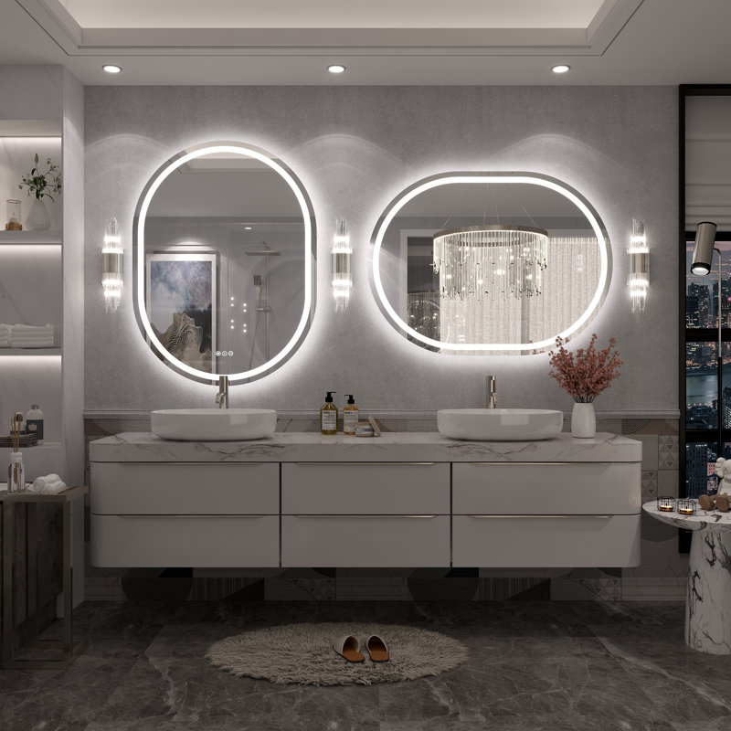 Miroir de salle de bain mural Molly, 40 po x 30 po