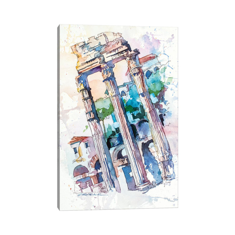 Ruines romaines, H 26 po x l 18 po x 1,5 po